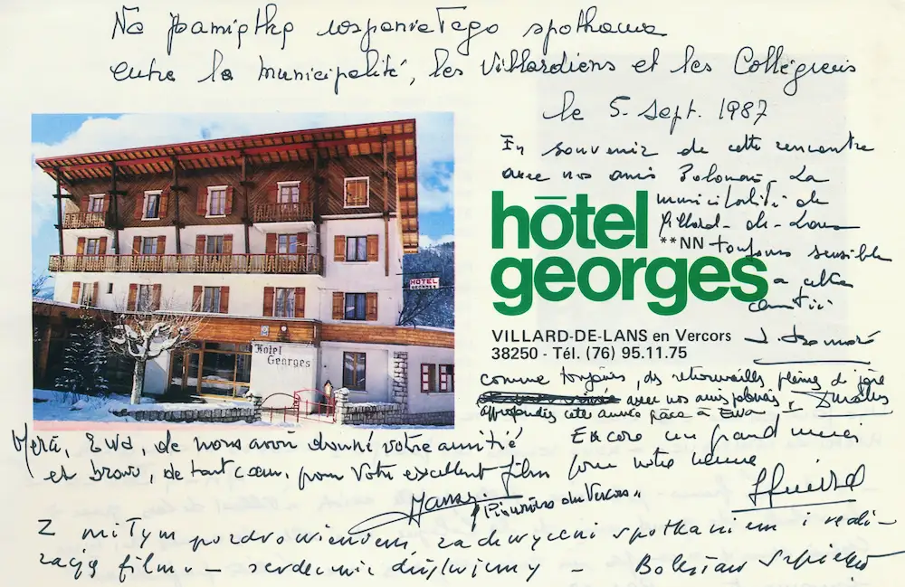Les anciens remercient Ewa Cendrowska pour son Retour au Vercors.