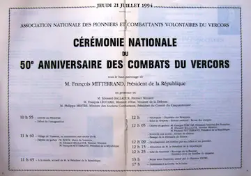 Le programme des cérémonies.