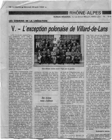 Article du journal Le Monde.