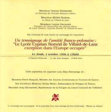 L'invitation.