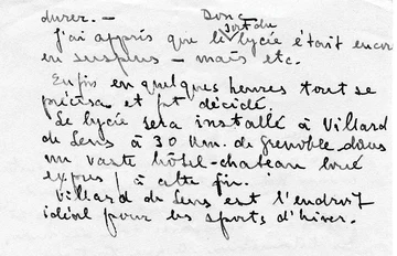 Extrait de lettre de Wacław Godlewski à Marcel Malbos (Association Mémoire du lycée polonais).