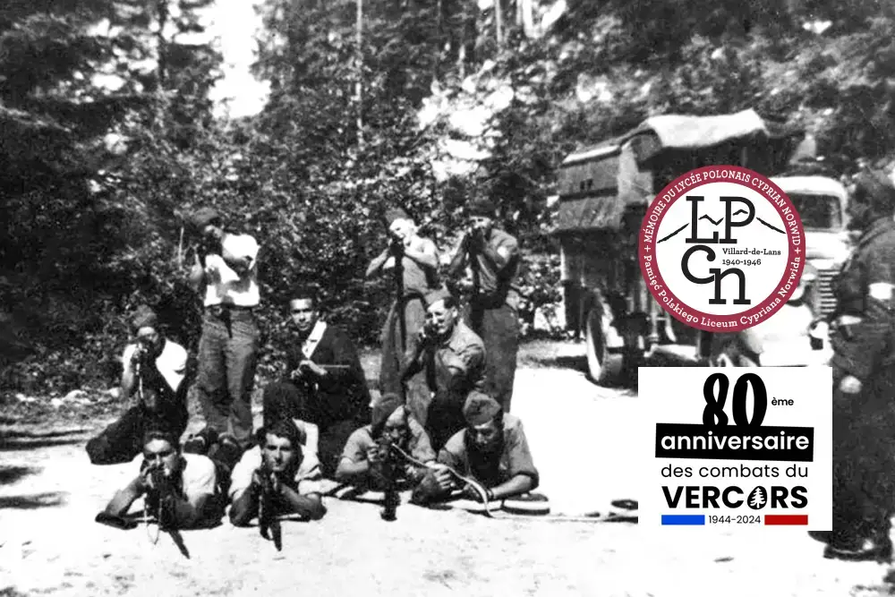 Groupe de combattants, maquisards et tirailleurs, à Valchevrière. Juin 1944