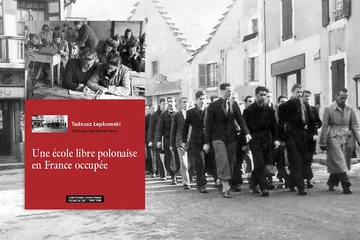 Uczniowie liceum w drodze na „mszę dla Polaków” ulicami Villard.