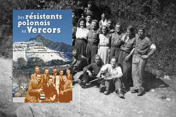 Couverture du livre. En arrière plan, au presque fond, aigle blanc sur son béret, Ludwig Wilk, menuisier au lycée polonais, bientôt victime des combats du Vercors.