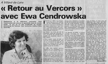 1987 - Retour au Vercors - Présentation de Ewa Cendrowska et de son projet.
