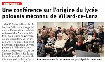 Février 2023 - Le lycée au Lions Club