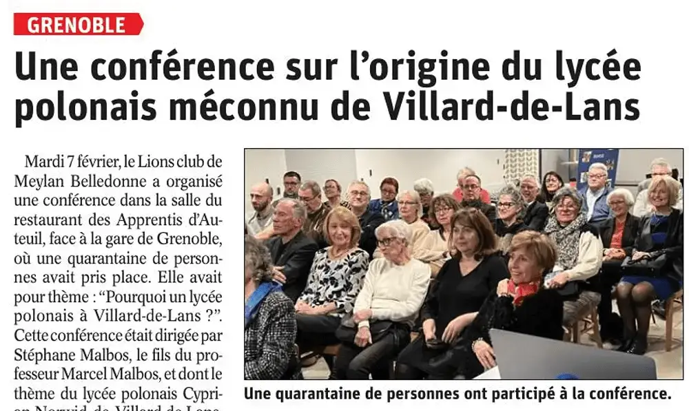 Février 2023 - Le lycée au Lions Club