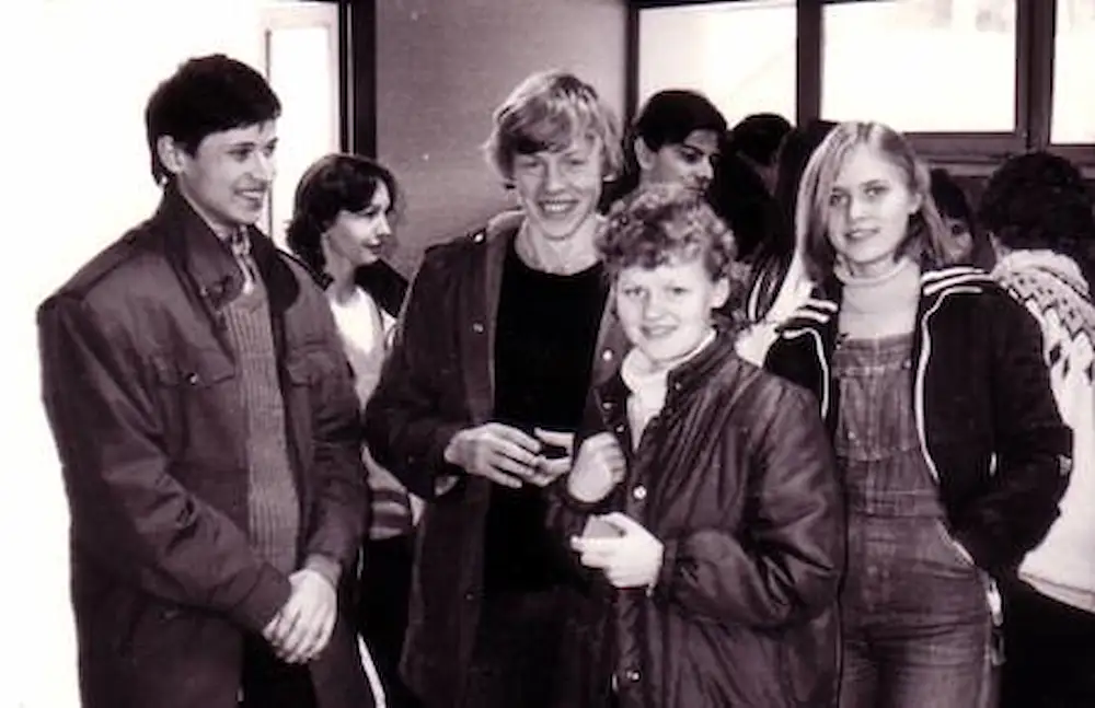 1984 - Des lycéens de Starogard en visite à Villard